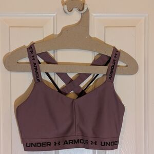 Under Armour Crossback Low Misty Purple Sports Bra Size L